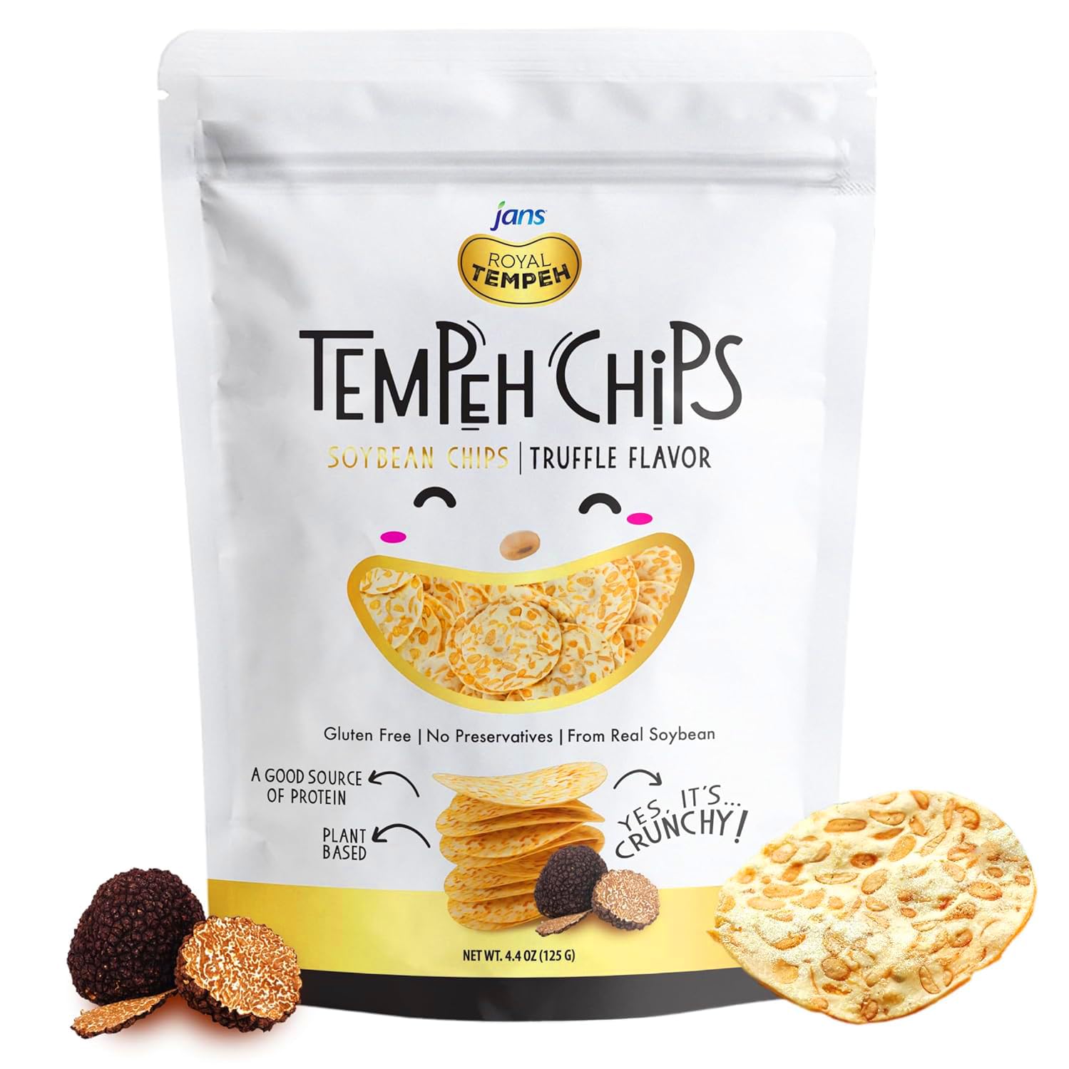 Amazon.com: Jans Tempeh Truffle Chips, 4.4 oz – 3g Protein & 5g